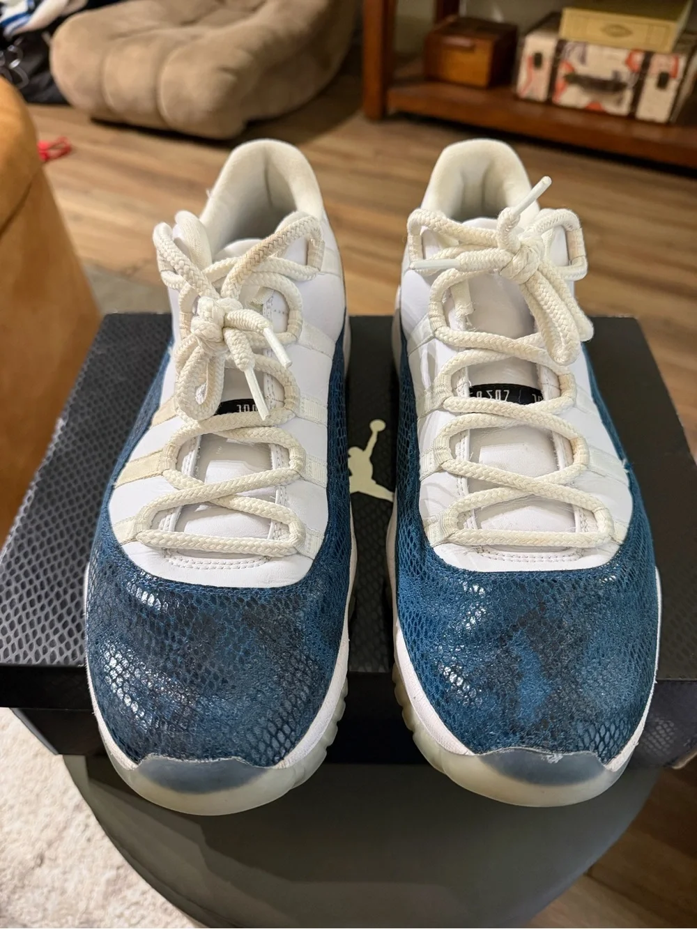 Air Jordan 11 size 12 (Low Navy Snakeskin 2019) CD6846-102